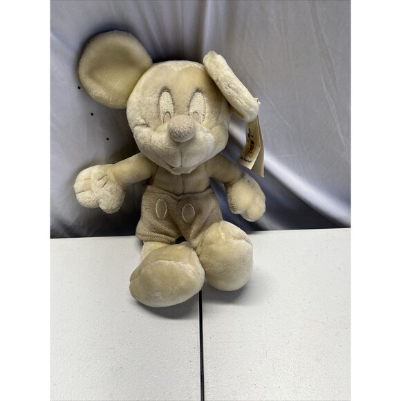 Walt Disney World Mickey Special Edition VTG White Stuffed Plush 13"  tags - Picture 1 of 4